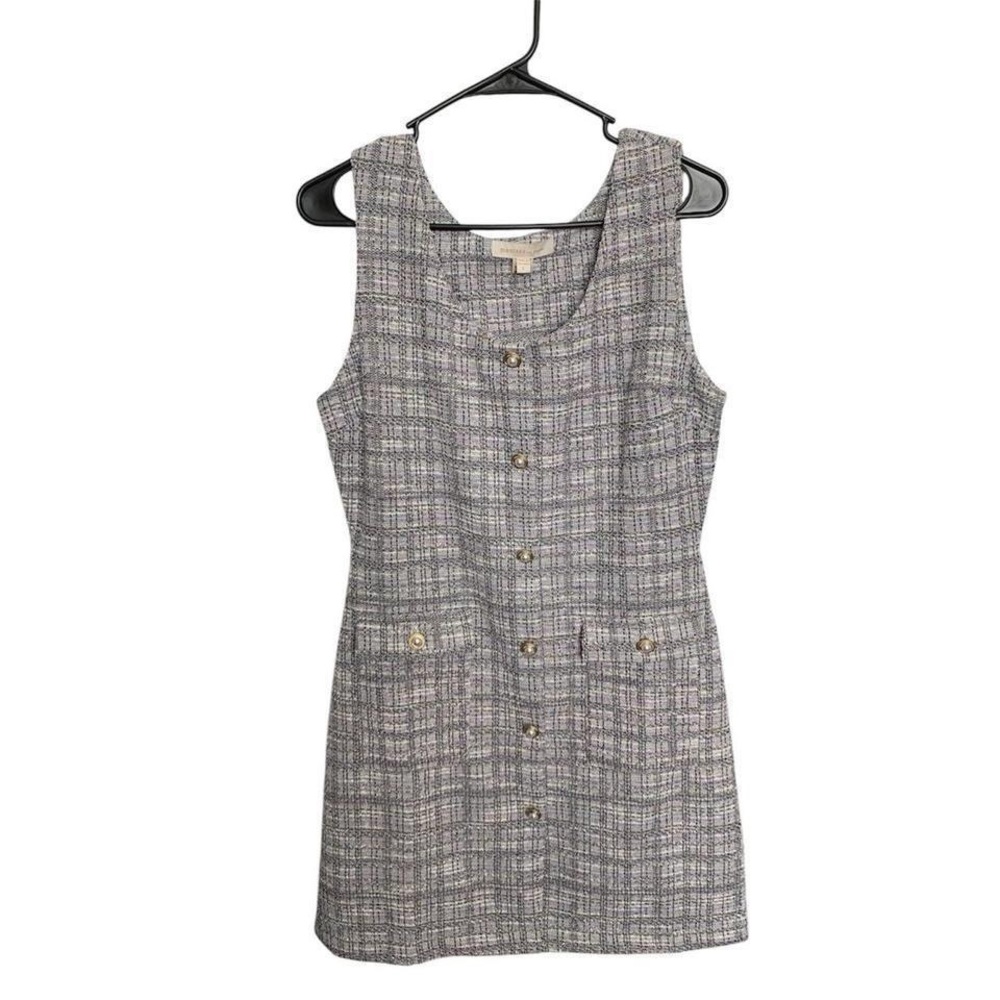 Monteau Black and White Checkered Mini Dress